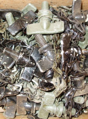 NOS M38 Willys Jeep Top Bow Thumb Screw, with Chain and Ring (1ea)