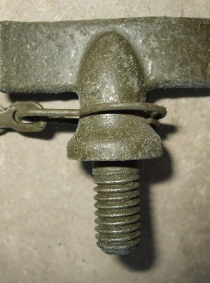NOS M38 Willys Jeep Top Bow Thumb Screw, with Chain and Ring (1ea)