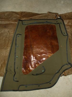 NOS M38 Willys Jeep Right Door Canvas Curtain (No Frame) (1ea)