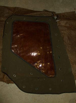 NOS M38 Willys Jeep Right Door Canvas Curtain (No Frame) (1ea)