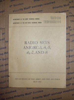 TM 11-284, ensembles radio AN / GRC-3, -4, -5, -6, -7 et -8