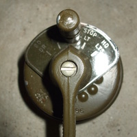 NOS WWII Standard Rotary Main Light Switch (w/o Circuit Breaker) (1ea)