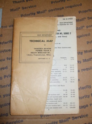 TM 9-1795A, WD TM, Ord. Maint. Power Train for Heavy Wrecker M1, Series 2, (Axles, Transmission, Wheels and Tires)