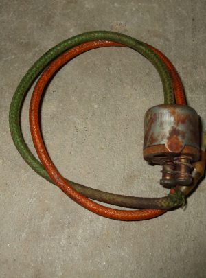 NOS WWII B/O Pedestal Headlight Connector & Wiring (1ea)