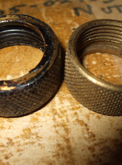 NOS Armored Vehicle Electrical Brass Conduit Nut for 1/2″ Conduit (10ea)