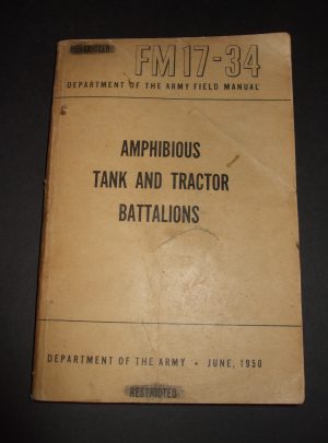 FM 17-34, DOA FM, bataillons de chars amphibies et de tracteurs: 1950