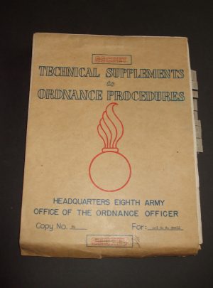 Suppléments techniques aux procédures relatives aux munitions HQ 8ème Bureau du Officier des munitions (SECRET): 1945