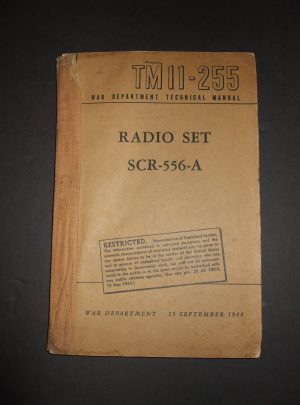 TM 11-255, WD TM, Ensemble radio SCR-556-A: 1944