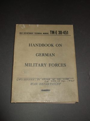 TM-E 30-451, WD TM, Handook on German Military Forces : 1945