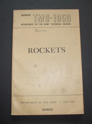 TM 9-1950, DOA TM, Rockets : 1950