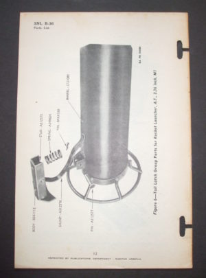SNL B-36, Standard Nomenclature List No. B-36, Launcher, Rocket, A.T., 2.36 Inch, M1 : 1943