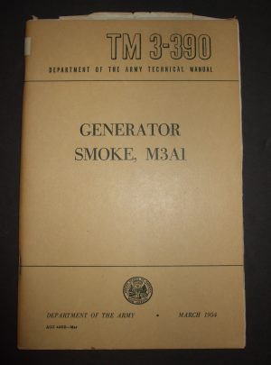 TM 3-390, DOA, Generator, Smoke M3A1 : 1954