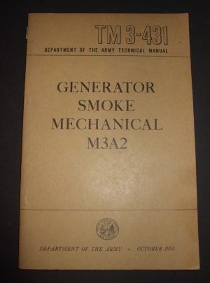 TM 3-431, DOA TM, Generator, Smoke, Mechanical, M3A2 : 1955