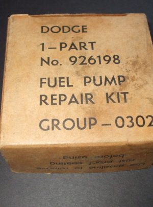 Kit de reconstruction de pompe à carburant à 2 soupapes de type ancien NOS (1 unité)