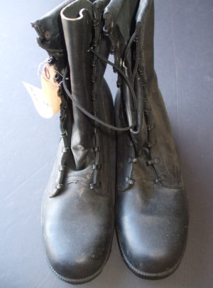 Late 1980s U.S. Black Leather Combat Boots (Size 12R)
