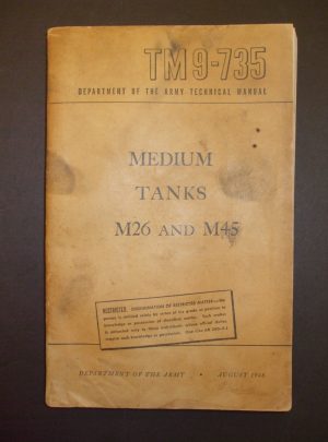 TM 9-735, DOA TM, réservoirs moyens M26 et M45: 1948