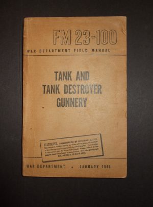 FM 23-100, WD FM, armes à feu de chars et de destructeurs de chars: 1946