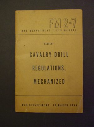 FM 2-7, WD FM, Cavalerie, Foret de cavalerie, Réglementation, Mécanisée: 1944