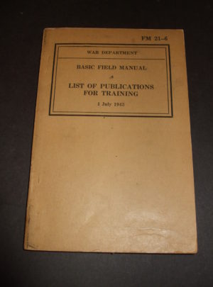 FM 21-6, WD BFM, Liste de publications de formation: 1943