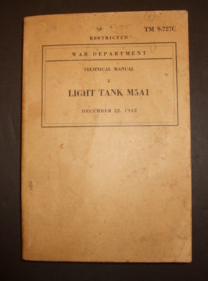 TM 9-727C, War Department Technical Manual, Light Tank M5A1 : 1942