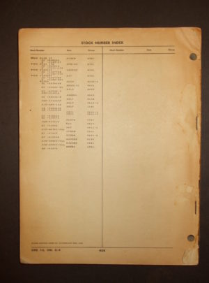 ORD 13 SNL G-9, ASF, OSC, Group G Common Items, Part 2, Indexes : 1945