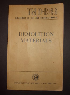 TM 9-1946, DOA TM, Matériaux de démolition: 1955