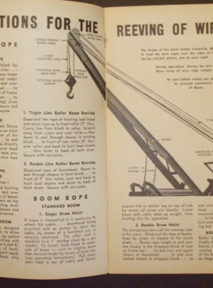 OPERATING INSTRUCTIONS, and Replacement Parts List, Mercer Crane Model 5, Single & Double Drum Hoist with Model I-6 International Tractor also Model D1, J, I, Case Tractor : 194?