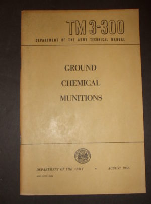 TM 3-300, DOA TM, munitions chimiques au sol: 1956