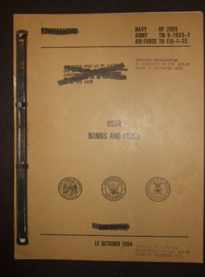 TM 9-1985-7, Department of the Army, Navy, Air Force; USSR Bombs and Fuzes : 1954