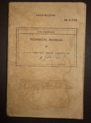 TM 9-731E, War Department Technical Manual, 105-MM Howitzer Motor Carriage M7 : 1943