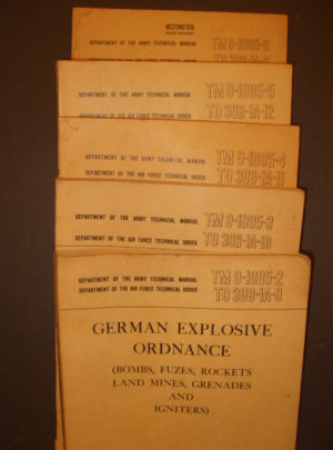 TM 9-1985-2,3,4,5,6 Explosive Ordnance Manuals : 1953 (lot)