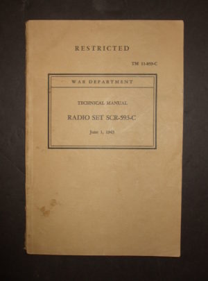TM 11-859-C, War Department Technical Manual, Radio Set SCR-593-C : 1943