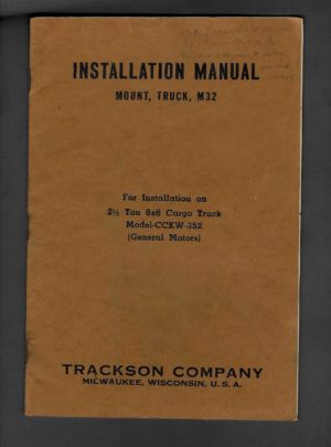 Trackson M32 Truck Mount Installation Manual