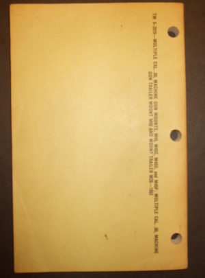 TM 9-2010, DOA TM, Multiple Cal. .50 Machine Gun Mounts M45, M45C, M45D, and M45F Multiple Cal. .50 Machine Gun Trailer Mount M55 and Mount Trailer : 1953