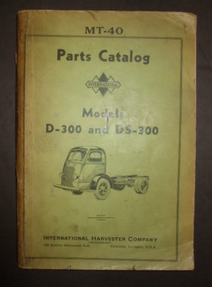 MT-40, Parts Catalog, International Models D-300 and DS-300 : 1938