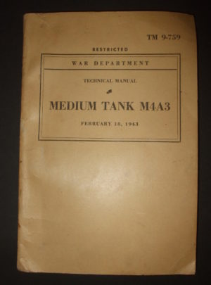 TM 9-759, War Department Technical Manual, Medium Tank M4A3 : 1943