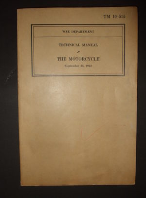 TM 10-515, The Motorcycle : 1942