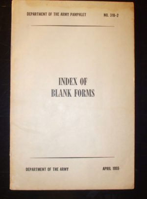 DA PAM 310-2, Index of Blank Forms : 1955