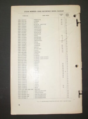 ORD 6 SNL J-15, DOA Supply Catalog, Special Tool Sets for Sighting and Fire Control Materiel Used with Antiaircraft Artillery (SNL Group F) : 1953
