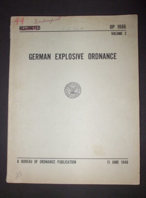 BuORD ORD PAM (OP) 1666 Vol. 2, German Explosive Ordnance [Projectiles, Projectile Fuzes] : 1946