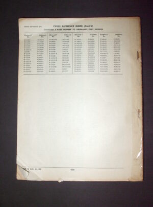 ORD 9 SNL G-102, ASFC, OSC, List of all parts for Half-Track vehicles (White,Autocar,Diamond T) : 1944