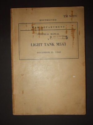 TM 9-727C, War Department Technical Manual, Light Tank M5A1 : 1942