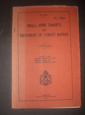 HANDBOOK NO. 1992, Small Arms Targets and Equipment of Target Ranges : 1916