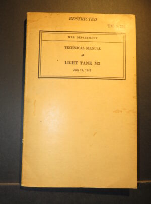 TM 9-726, War Department Technical Manual, Light Tank M3 : 1942